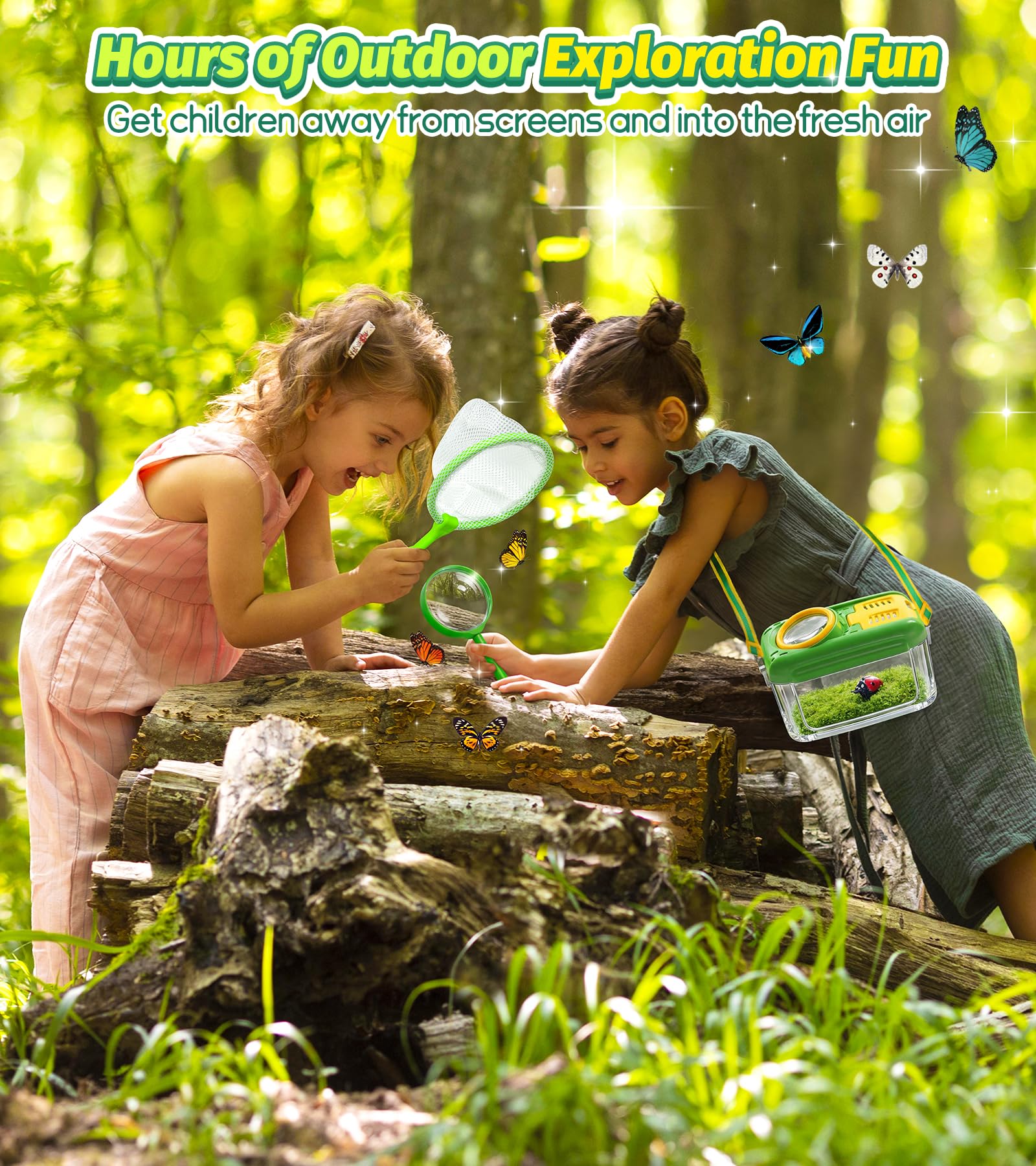 17 PCS Bug Catching Kit contents layout