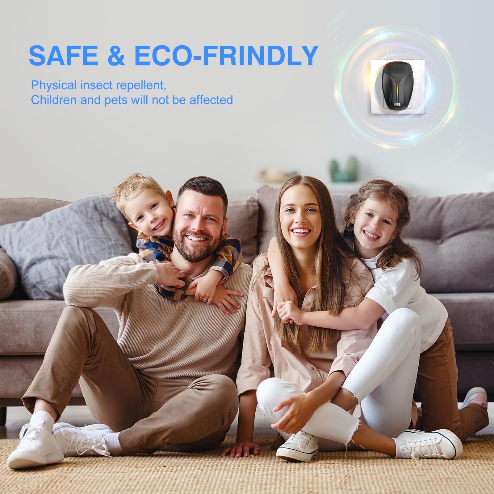 ultrasonic pest repellent three mode switching illustration