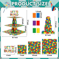 Building block cupcake stand size and layout specs