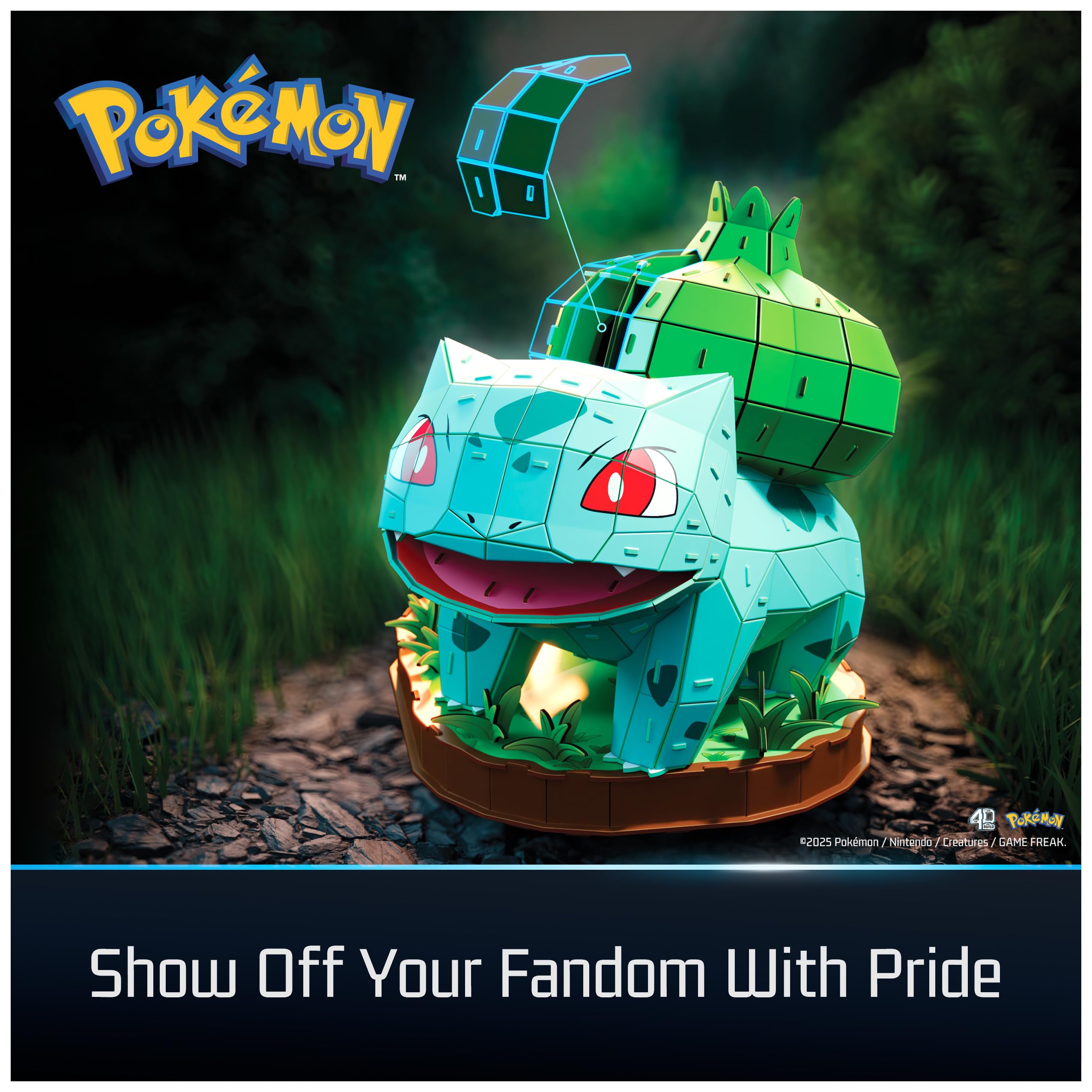 Includes 16 EPS foam sheets for Bulbasaur puzzle model kit