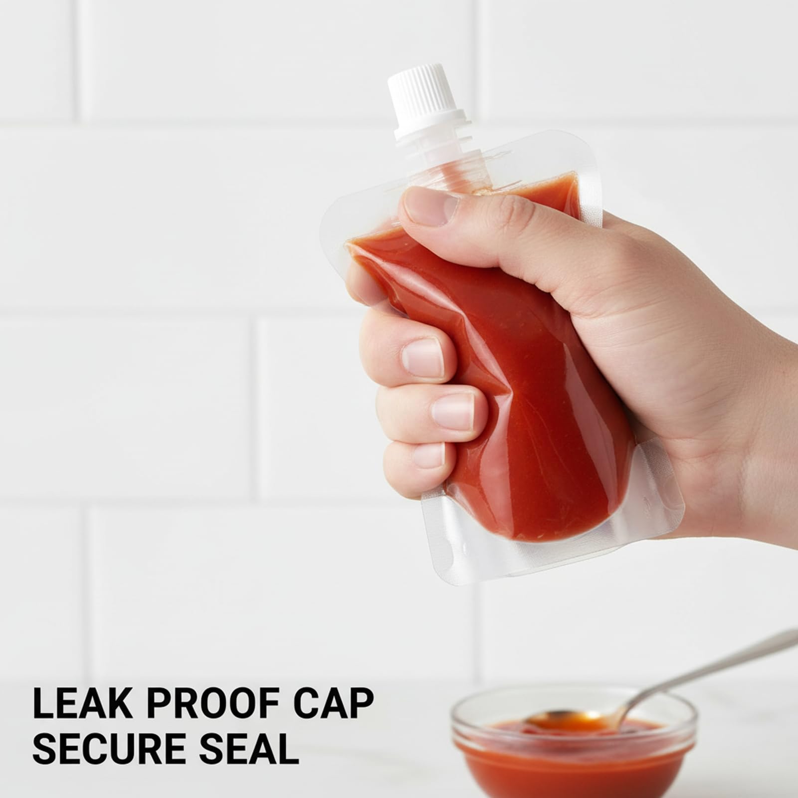 reusable clear pouches for beverages and small items