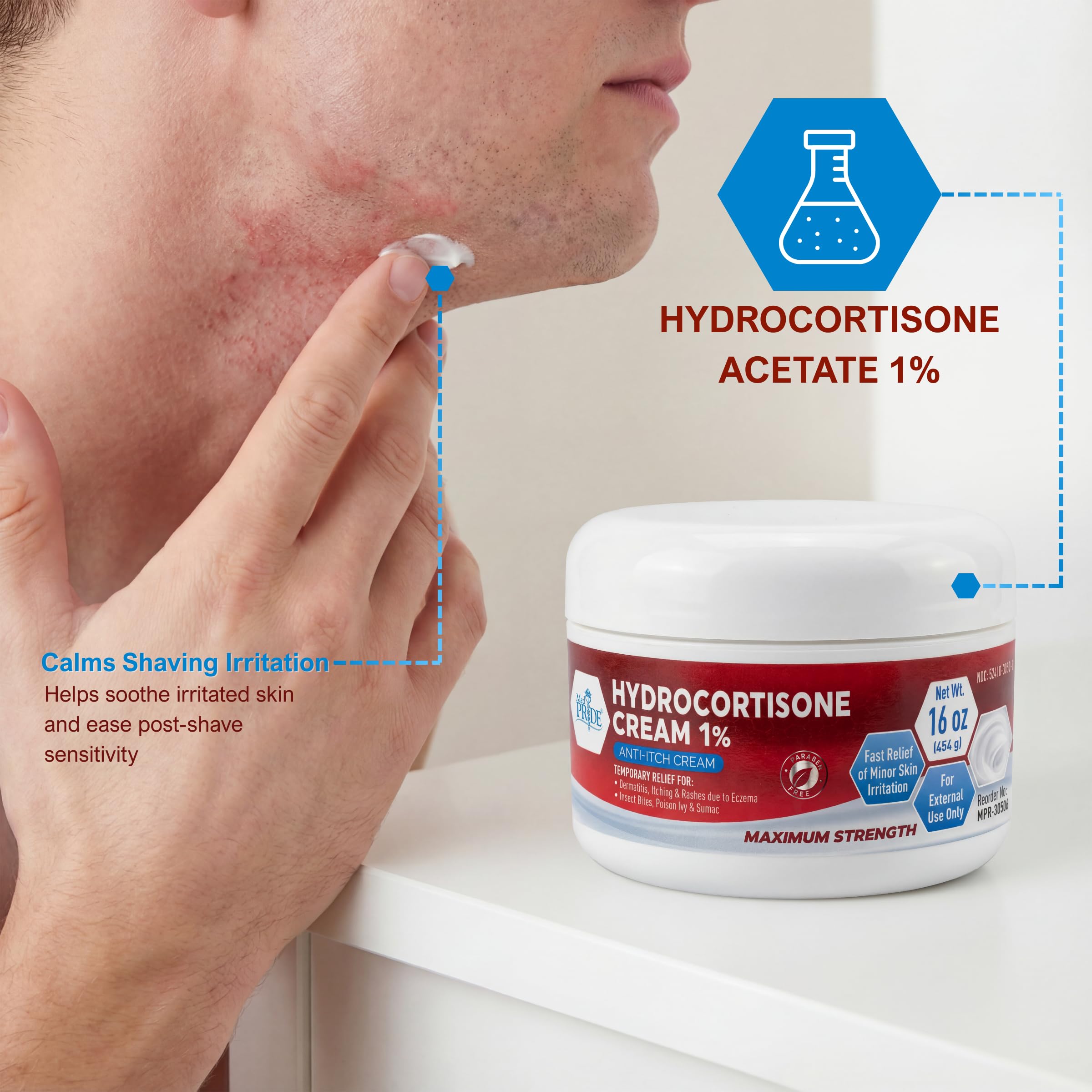 Cream for eczema dermatitis rashes 16 oz size