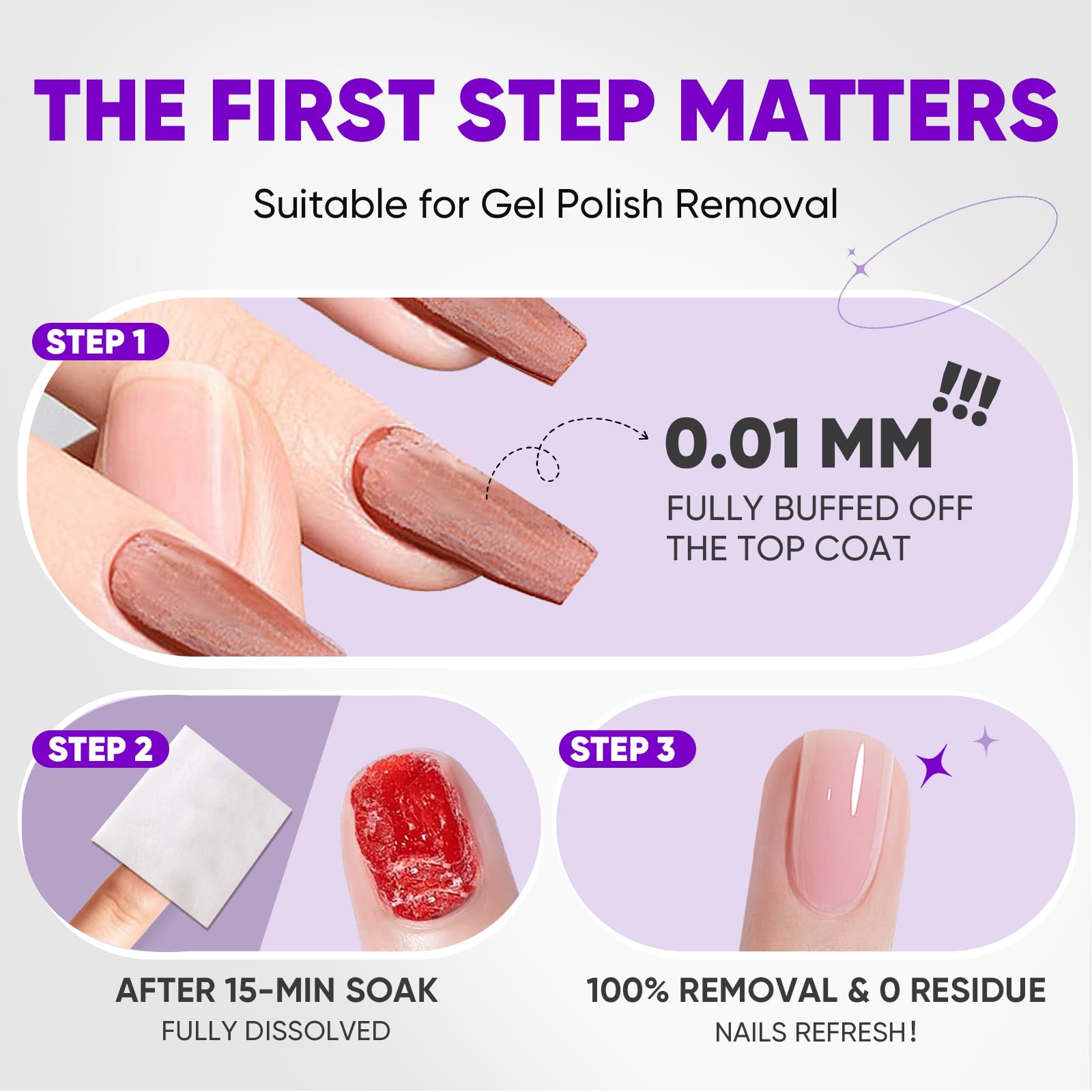 120-piece bulk pack of OAKDOLCHE acetone nail polish remover pads