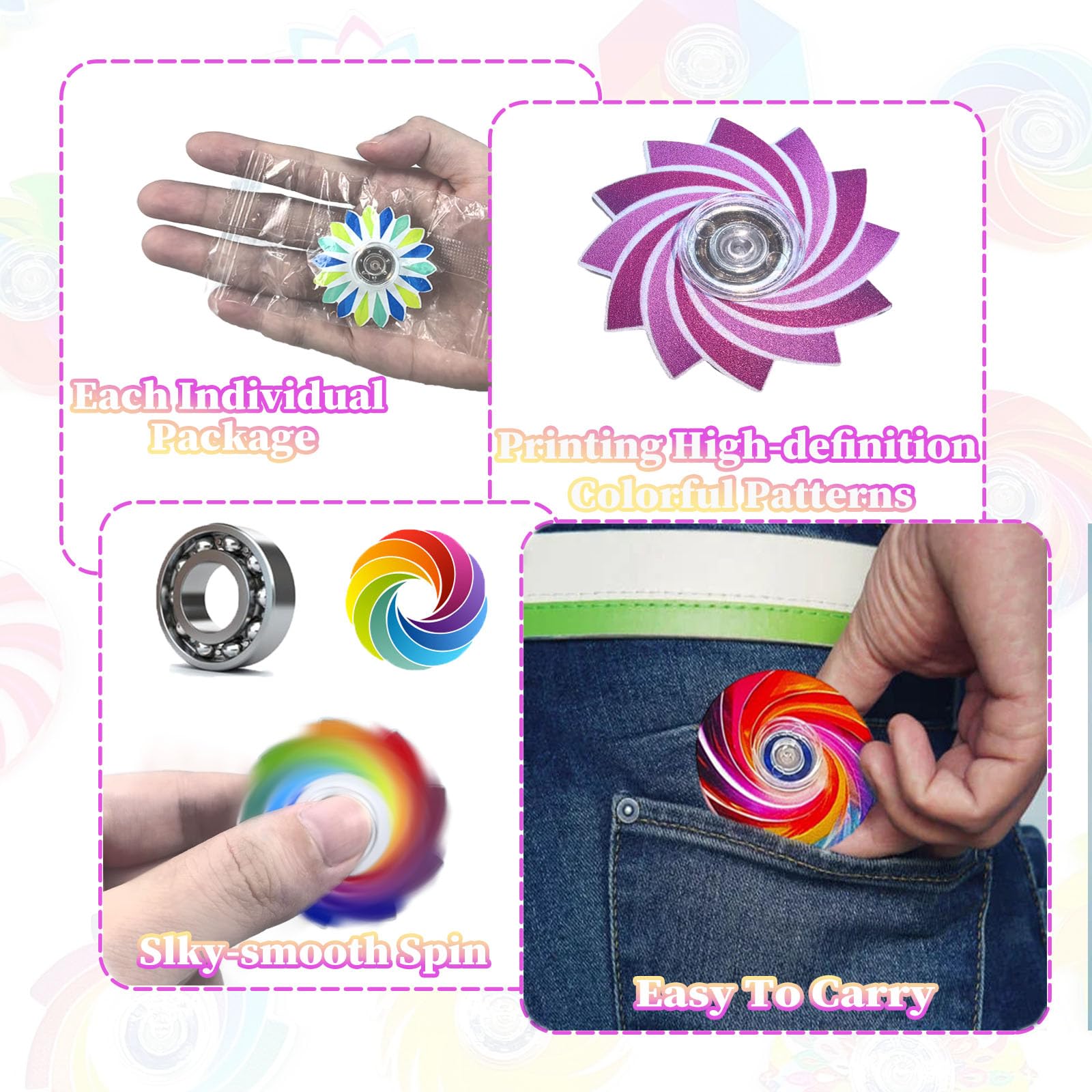 bulk fidget spinners classroom prizes assorted patterns