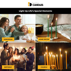 Bulk honey scented beeswax taper candles for events