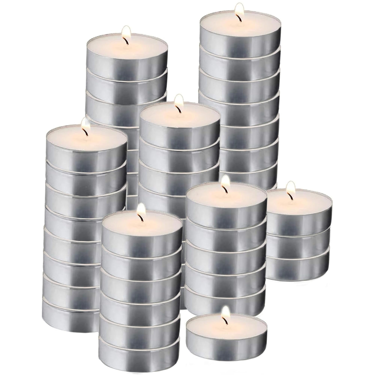 Bulk Mini Tea Lights 50 pack unscented white for Shabbat