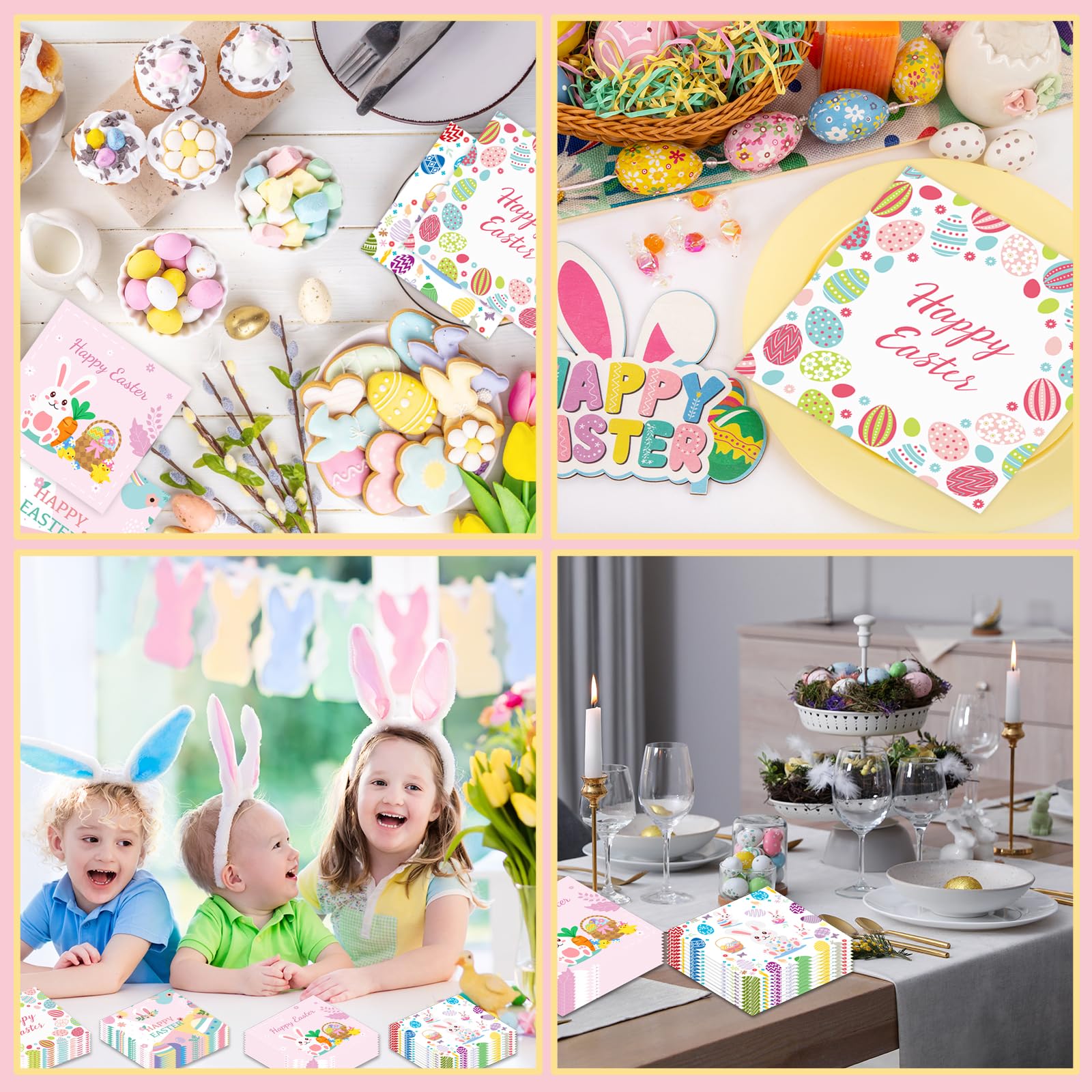 Easter brunch egg hunts spring napkins