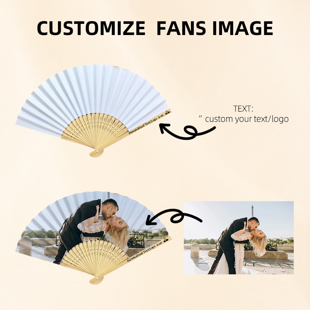 Bulk wedding hand fans for 1-200 pieces