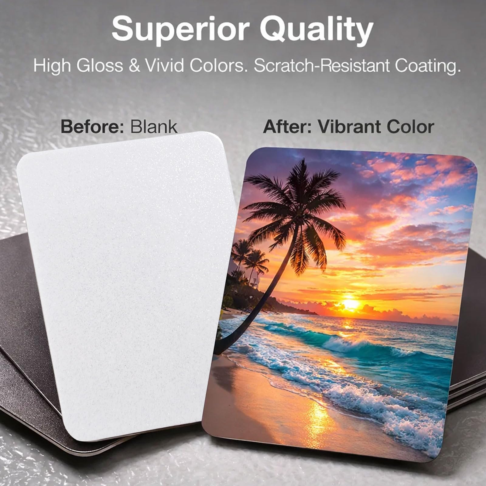 Sublimation coating pre applied to magnetic base magnet