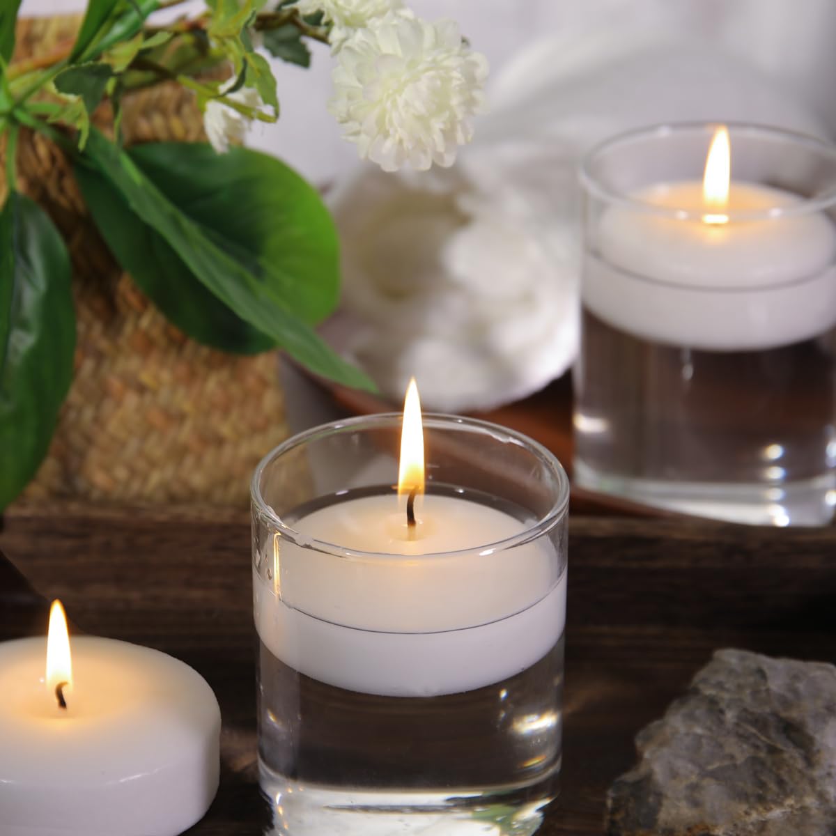 Bulk white floating candles for wedding events