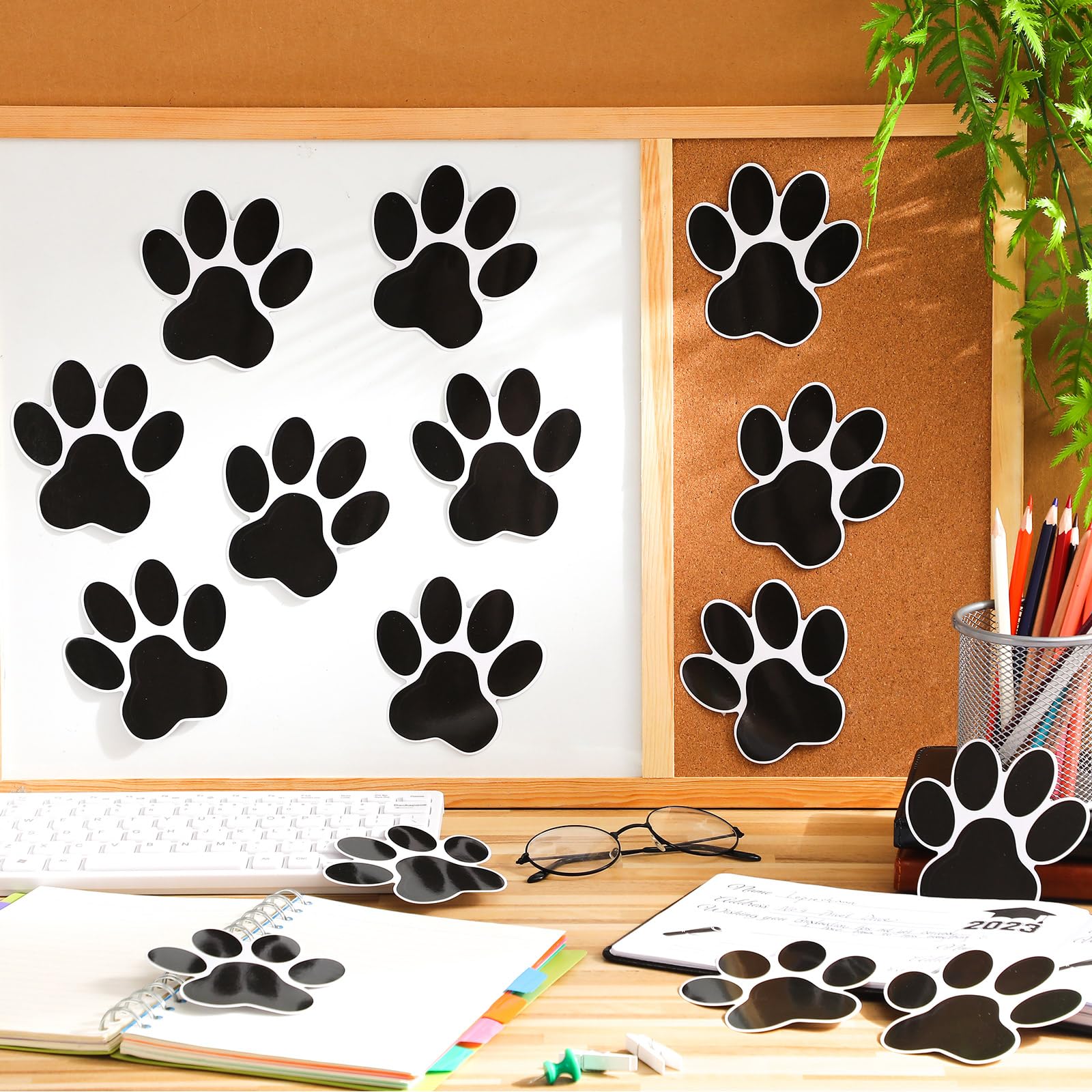 Compact paw print magnets for crafts and projects