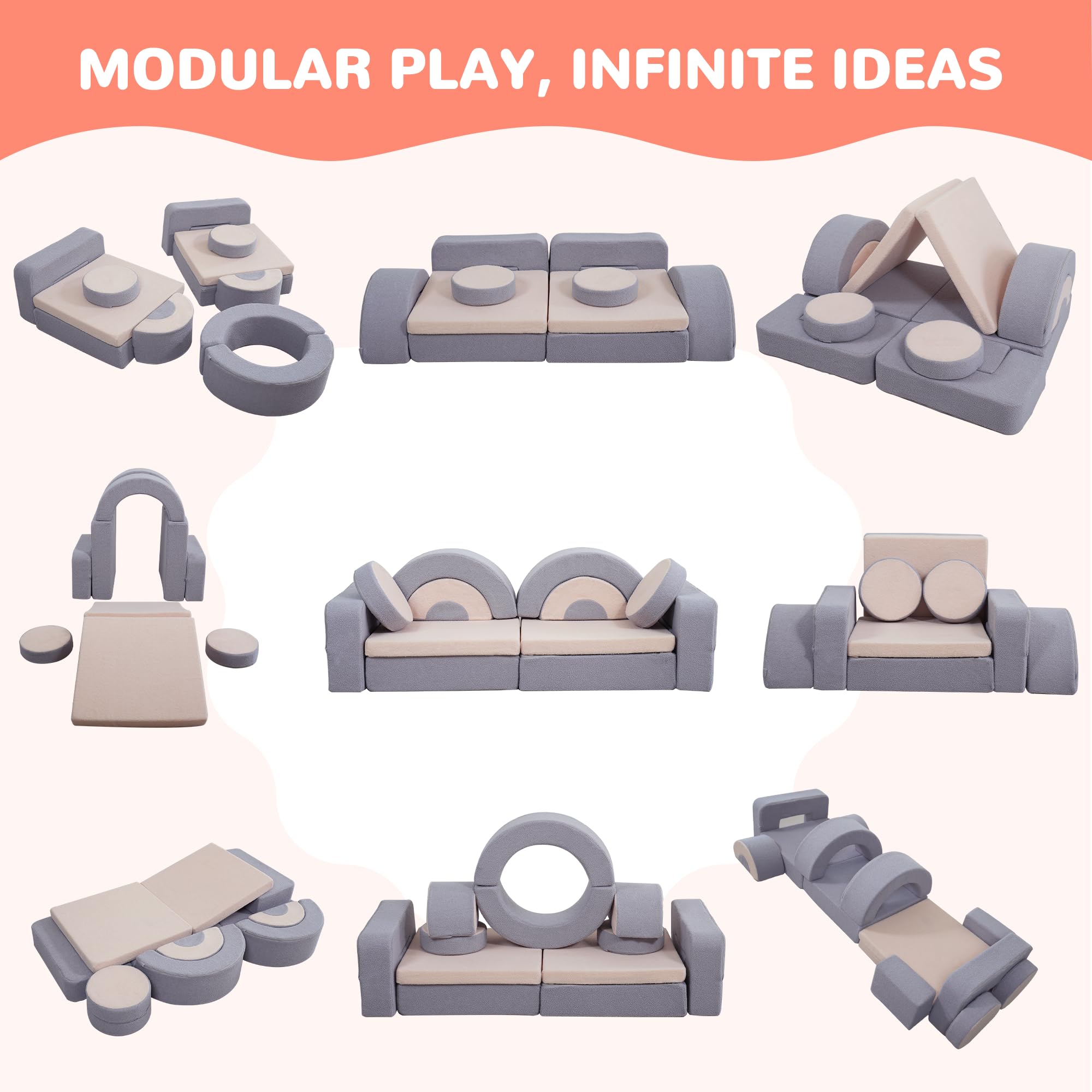 two half rectangles two semi circles foam pieces