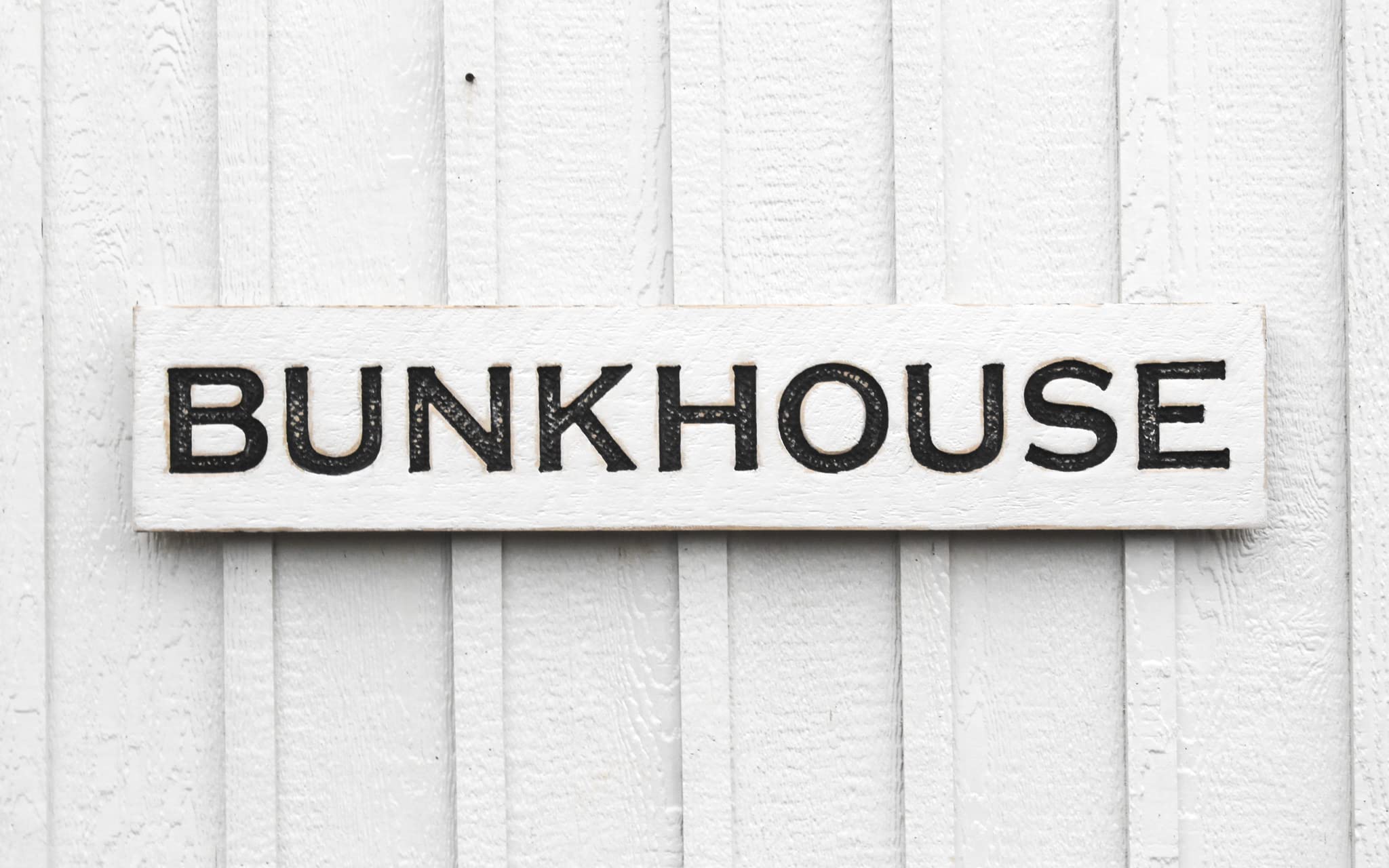 Rustic distressed Bunkhouse Sign handcrafted in North Carolina studio