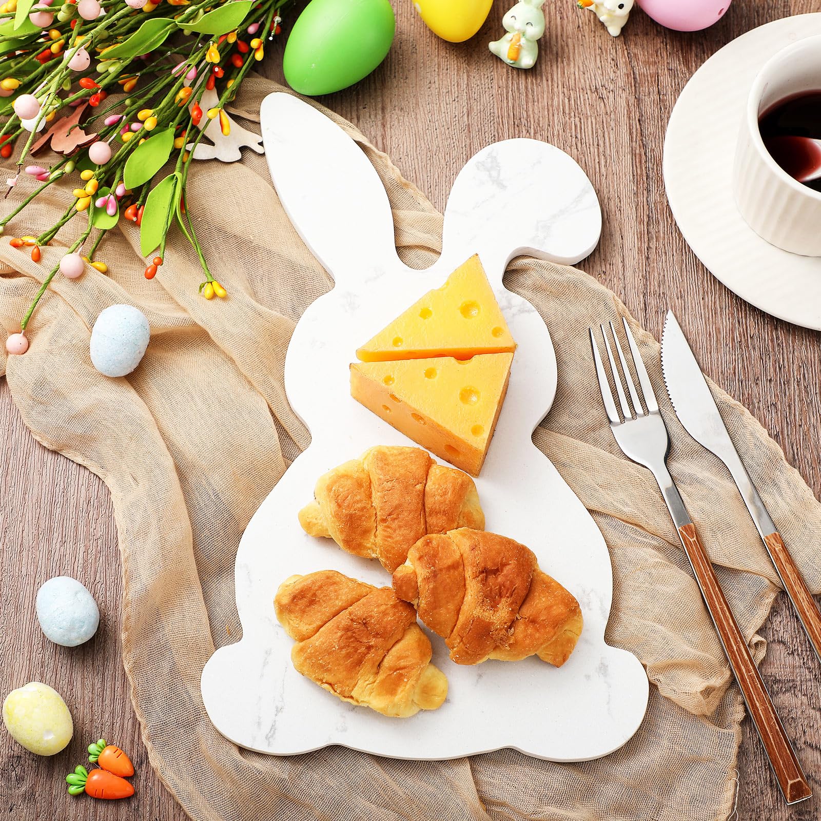 Easter bunny charcuterie board back anti collision design
