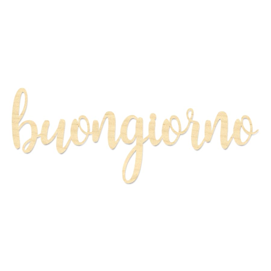 Buongiorno Sign 23 wide x 9 tall maple plywood customizable color
