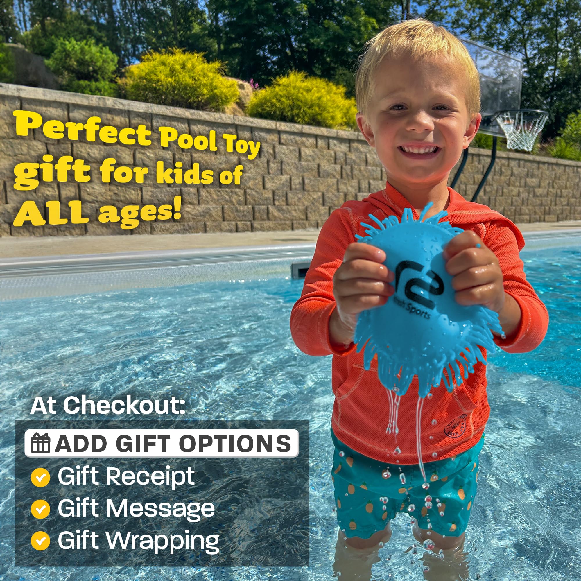 Water discs retaining water and splash during play