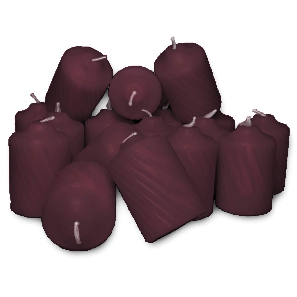 Burgundy Mulberry scented votive candles 2.25 in tall 1.5 in dia
