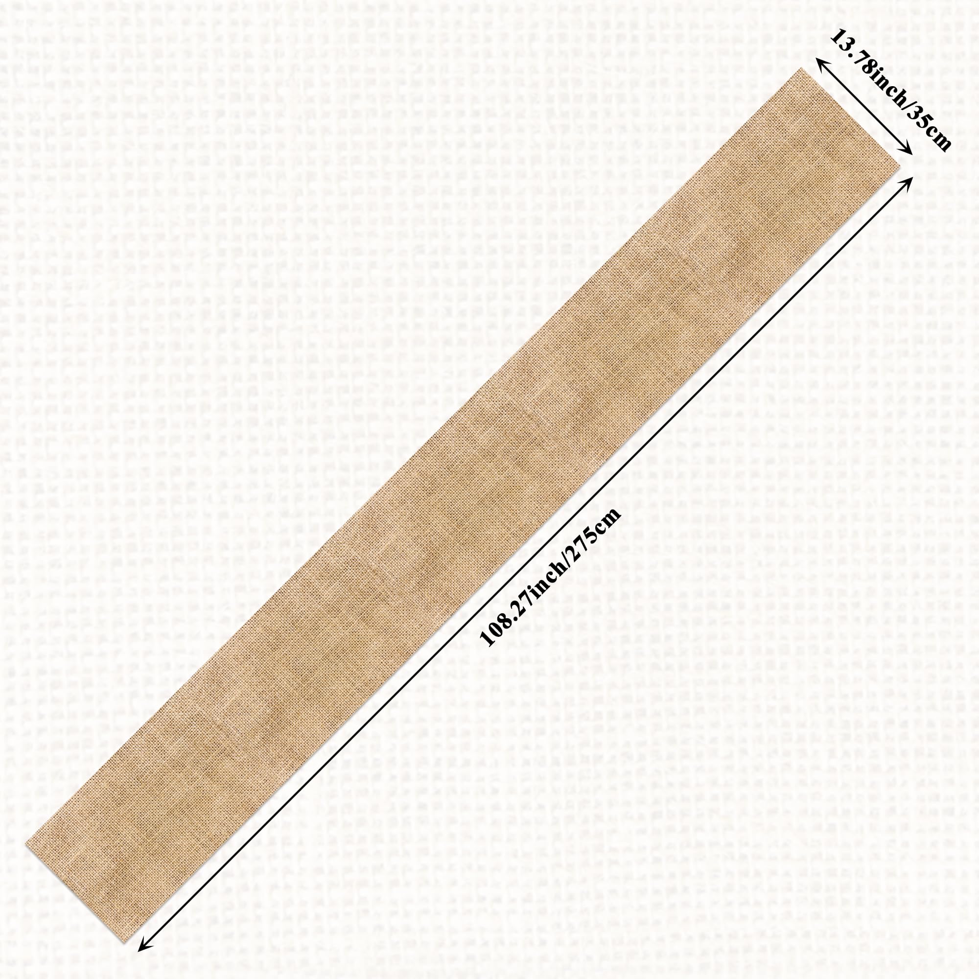 Burlap print playing cards design on table runner