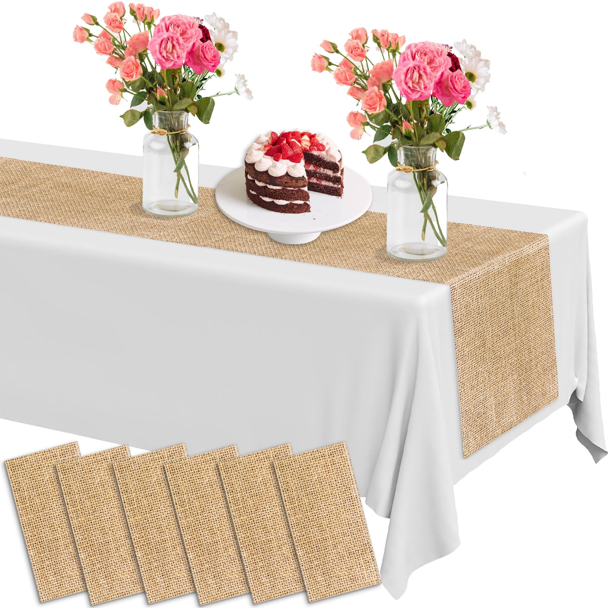 Burlap print theme decorations for parties