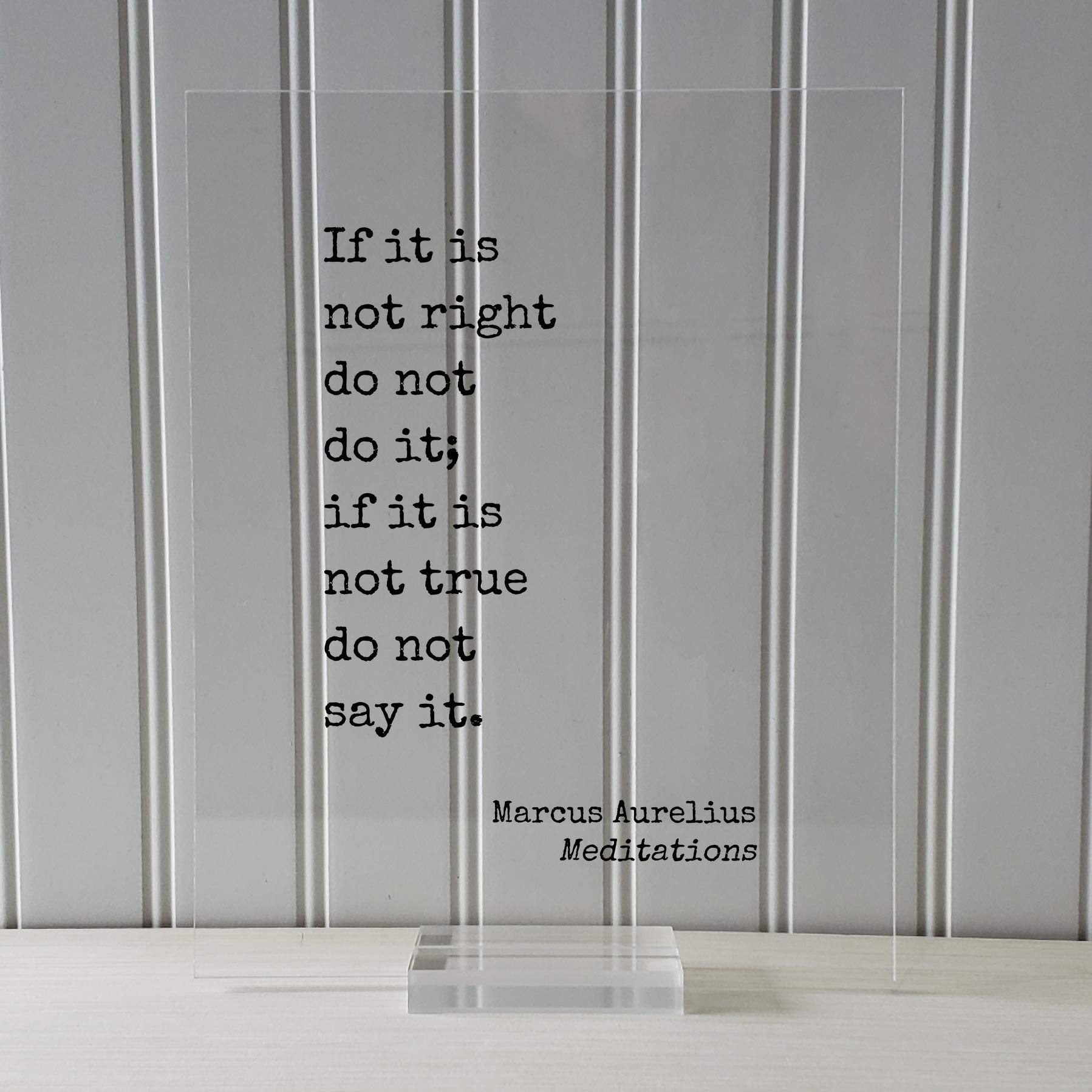 Burnt Branch Marcus Aurelius Floating Quote with framing options