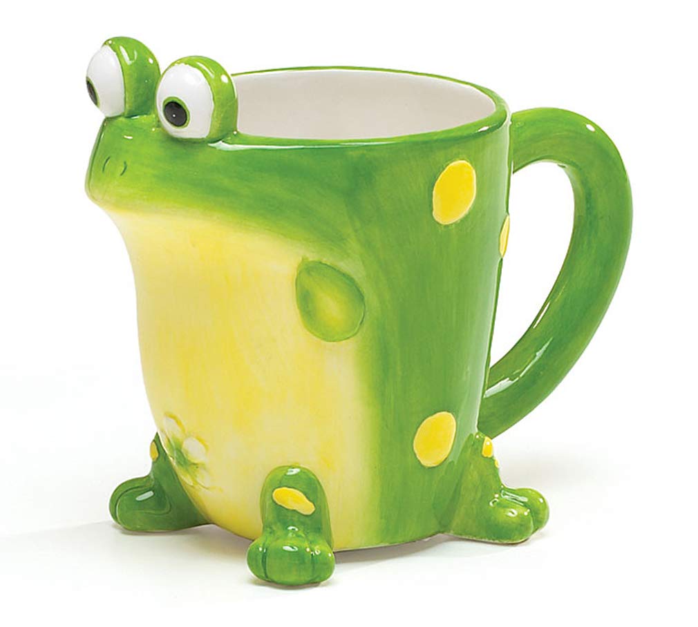 Burton Frog Coffee Mug with Gift Box 10 oz porcelain ceramic mug with large handle