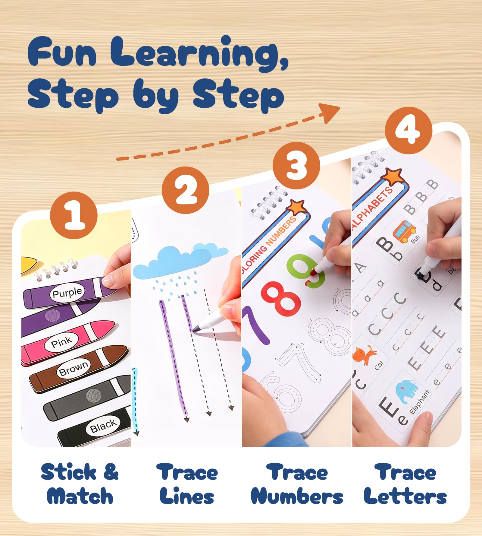 Tracing and coloring pages from Mallify Busy Book