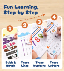 Tracing and coloring pages from Mallify Busy Book