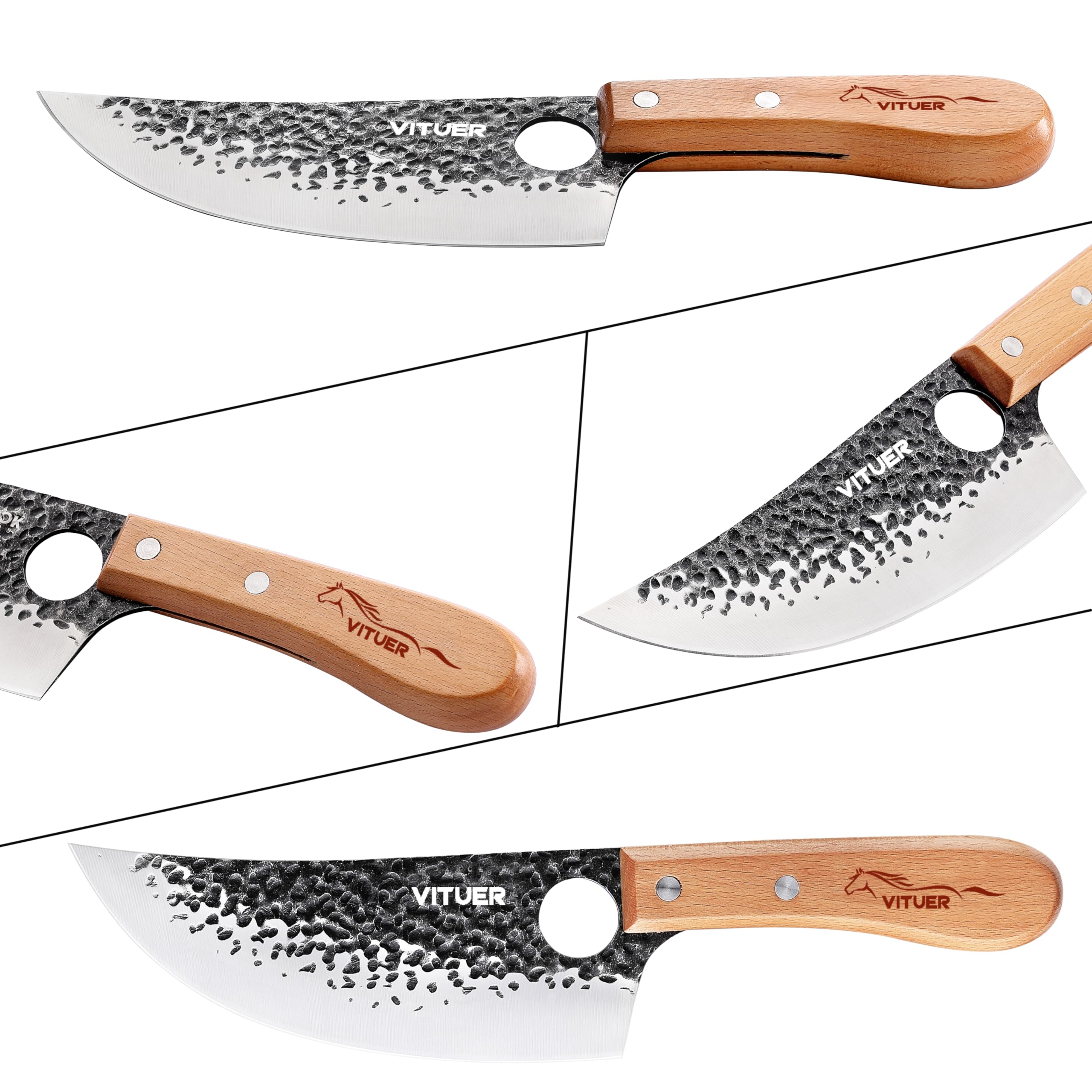 7 inch butcher meat cleaver included in the set
