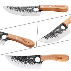 7 inch butcher meat cleaver included in the set