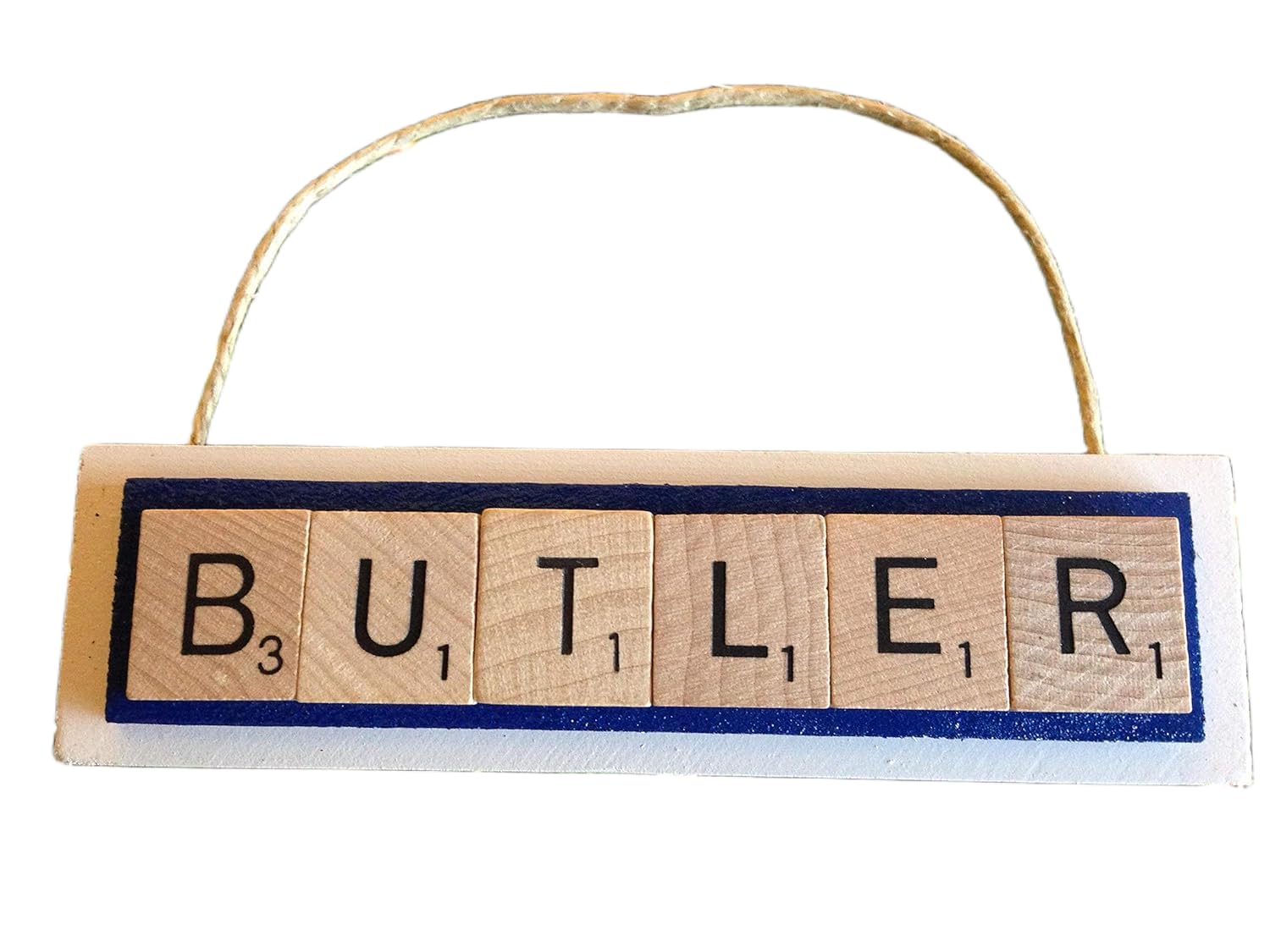 BUTLER University Bulldogs Christmas ornament with letters tiles
