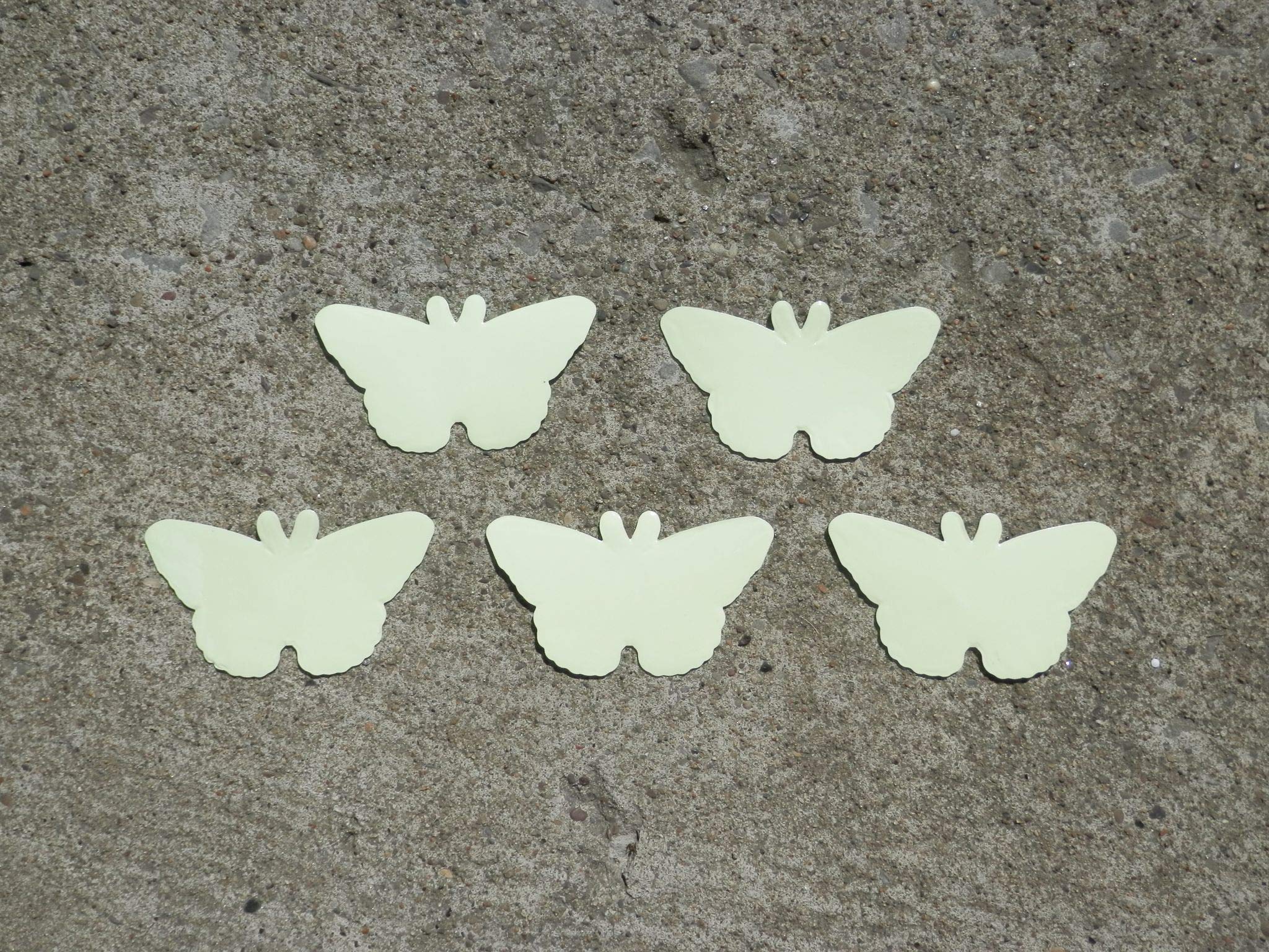 butterflies glow dark decal set of 5 3x2 inch vinyl stickers