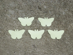 butterflies glow dark decal set of 5 3x2 inch vinyl stickers