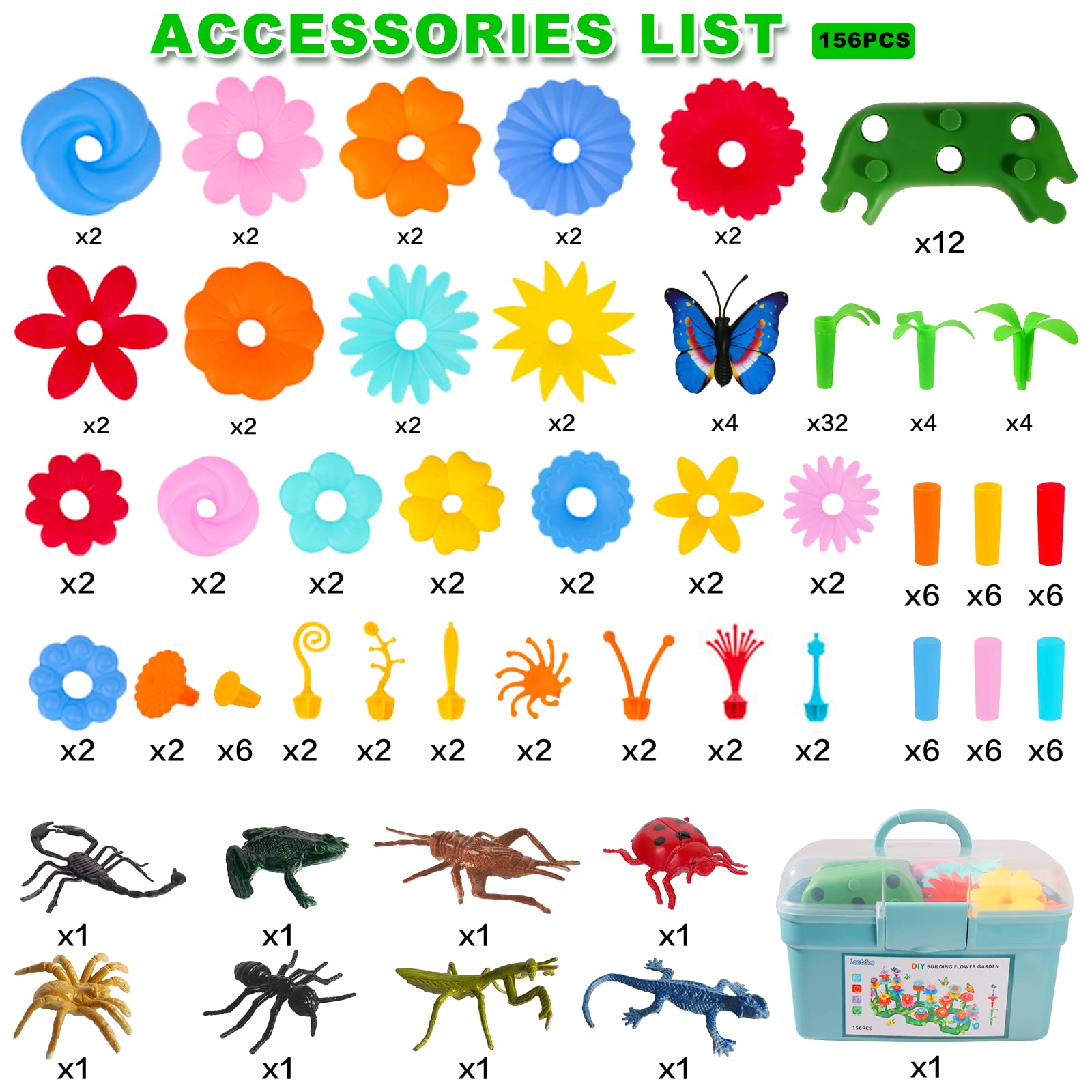 Butterflies and insects included in garden kit