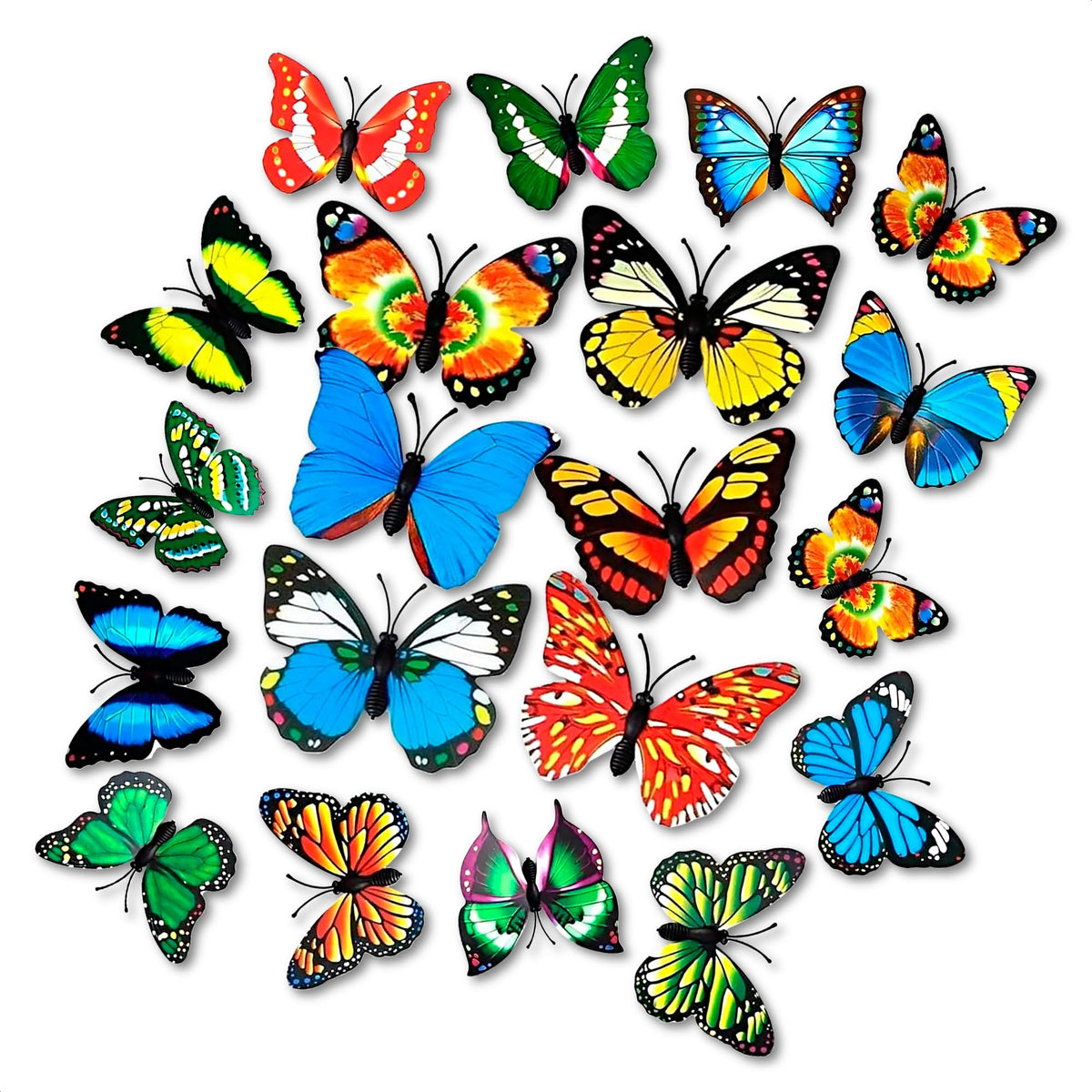 butterfly magnets for refrigerators 4 inch pvc colorful design