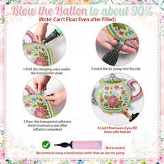 Butterfly foil Mylar balloon for tea party decor