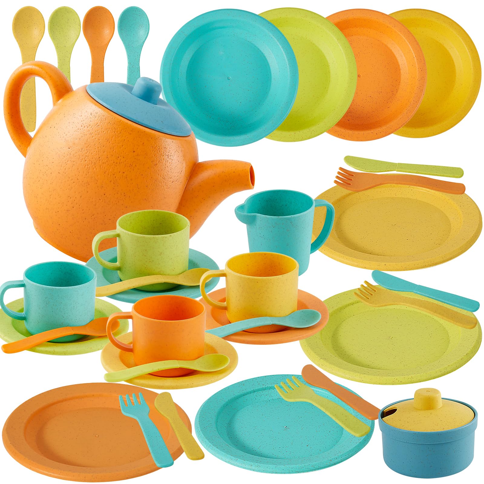 Buyger kids kitchen accessories 35 piece set in four colors