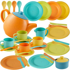 Buyger kids kitchen accessories 35 piece set in four colors