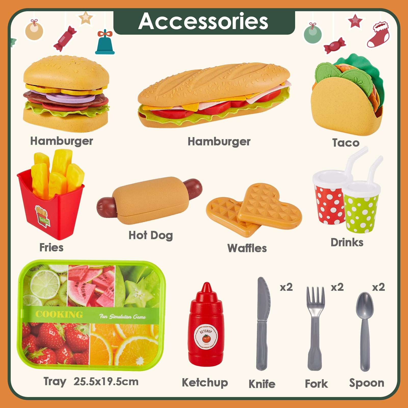 Realistic sesame and meat texture details in BUYGER fast food play set