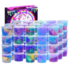 BVEHSR galaxy putty slime 48 packs packaging label