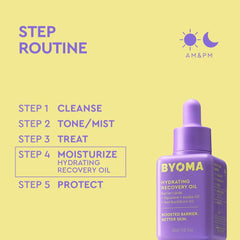BYOMA ultra lightweight hydrating oil packaging