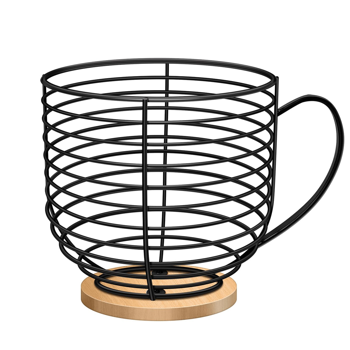 BYTEAIDREX coffee pod holders for counter with wooden base