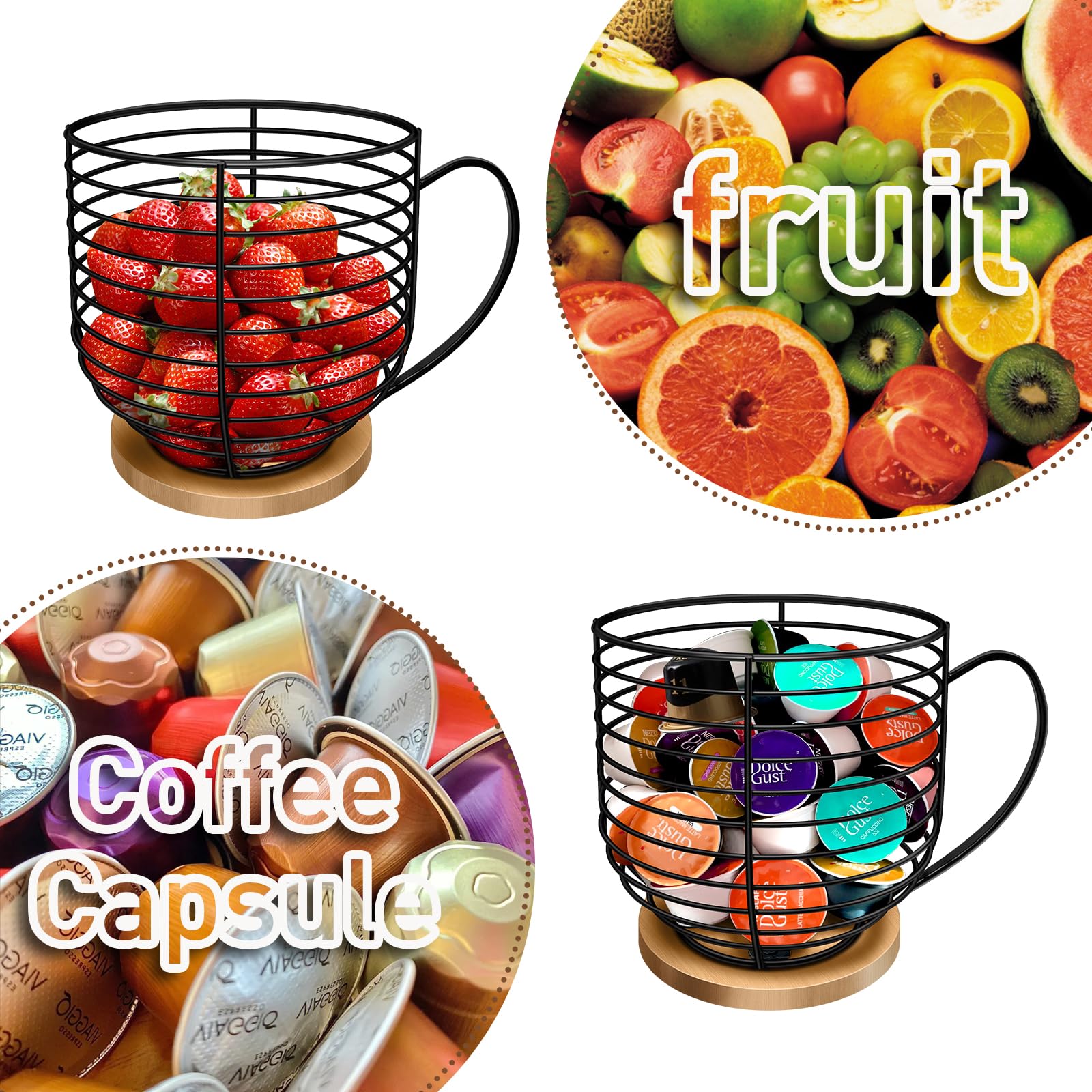 BYTEAIDREX countertop coffee pod organizer for pods