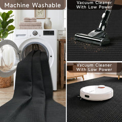 BYYVOO waffle bathroom rug 2x3 machine washable tag and fabric