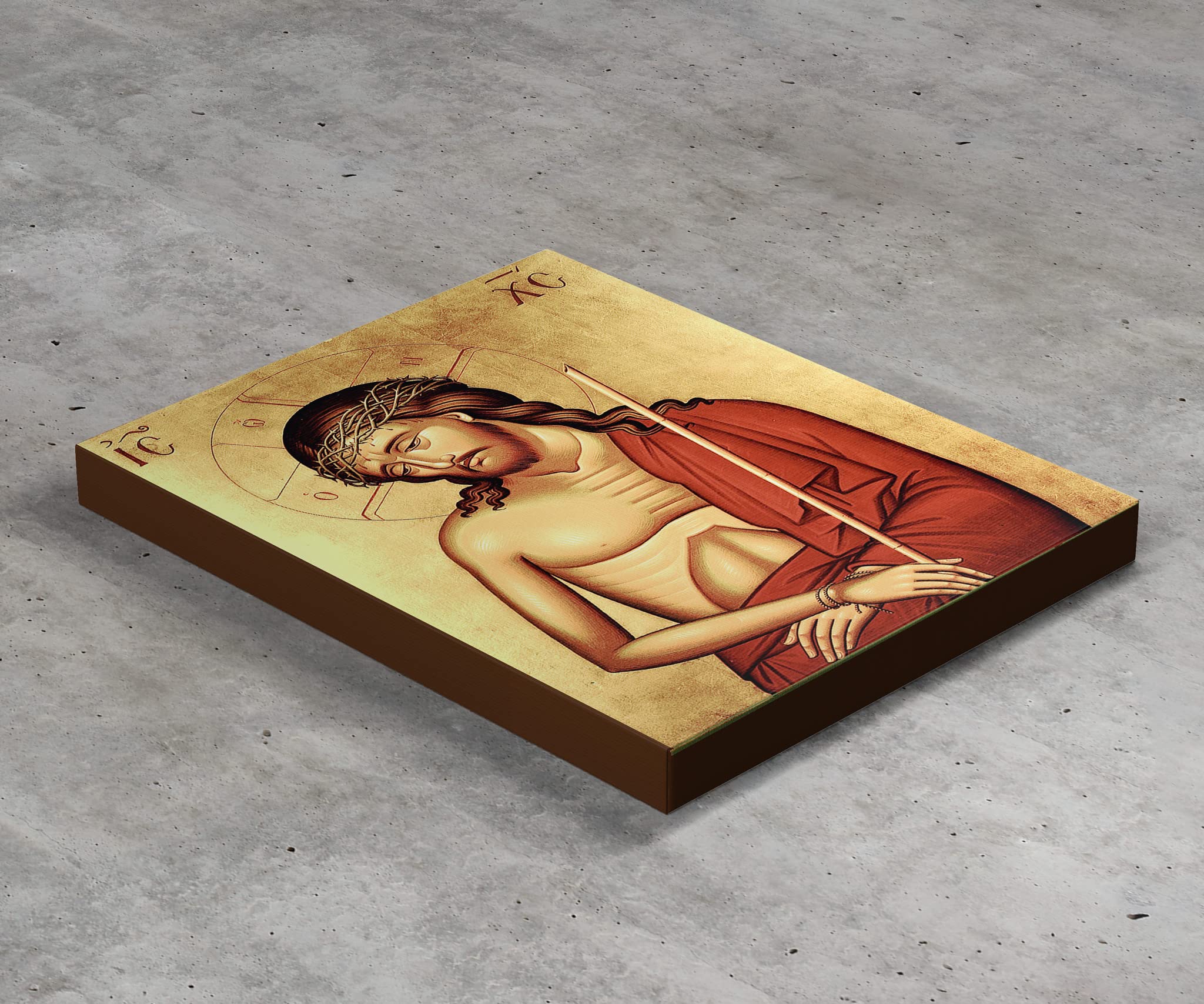 Byzantine Orthodox icon printed on gallery wrapped canvas 7x5