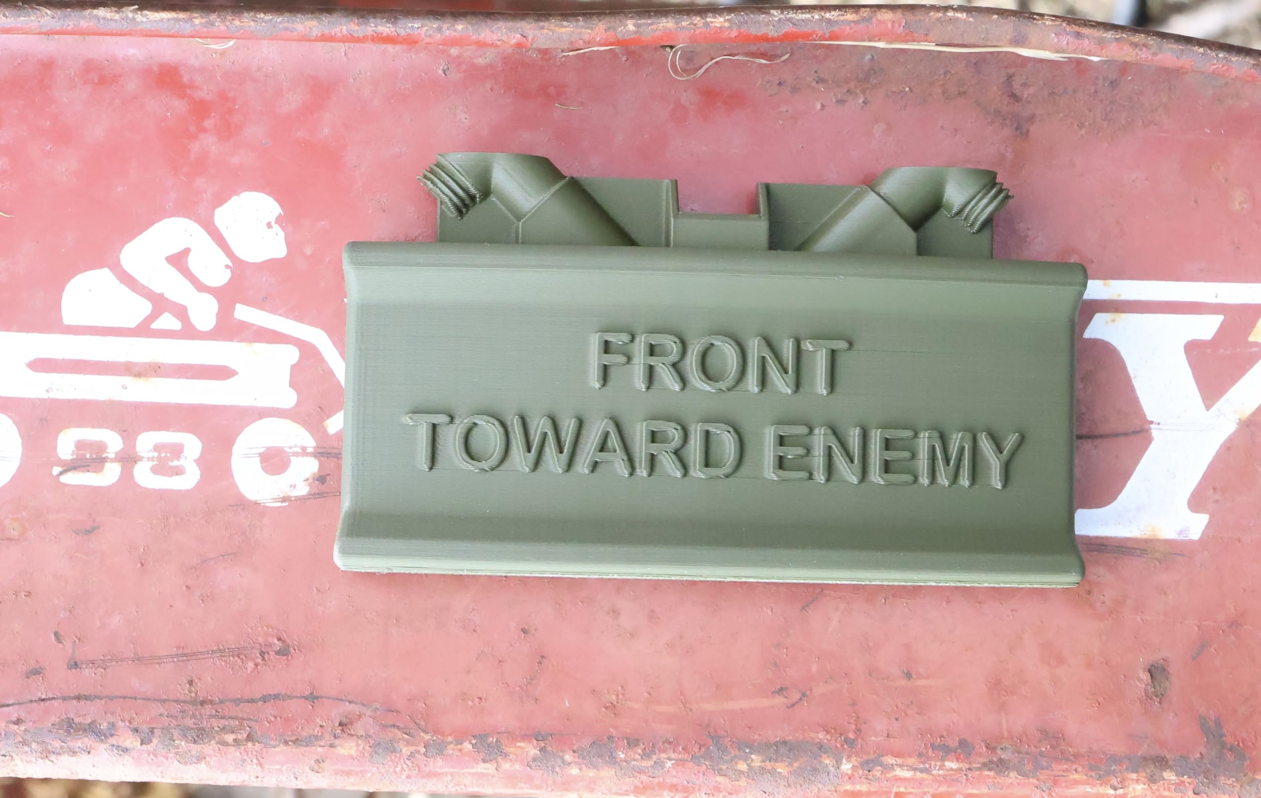 3D printed military fridge magnet with neodymium magnets