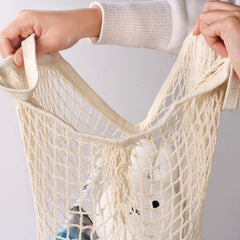 Double-layer sewing and thick mesh construction on CABAX cotton bag