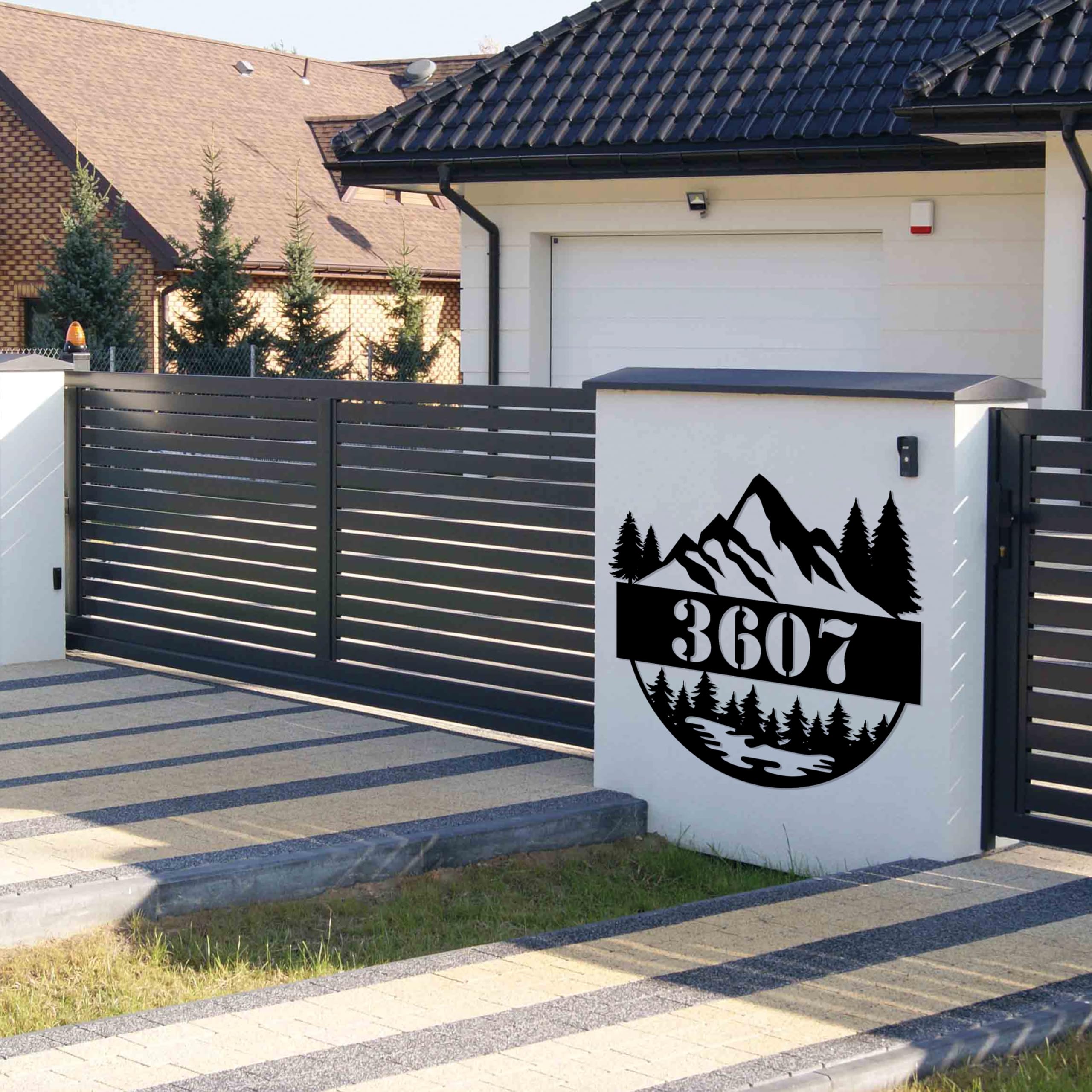Durable outdoor address plaque designed to endure weather