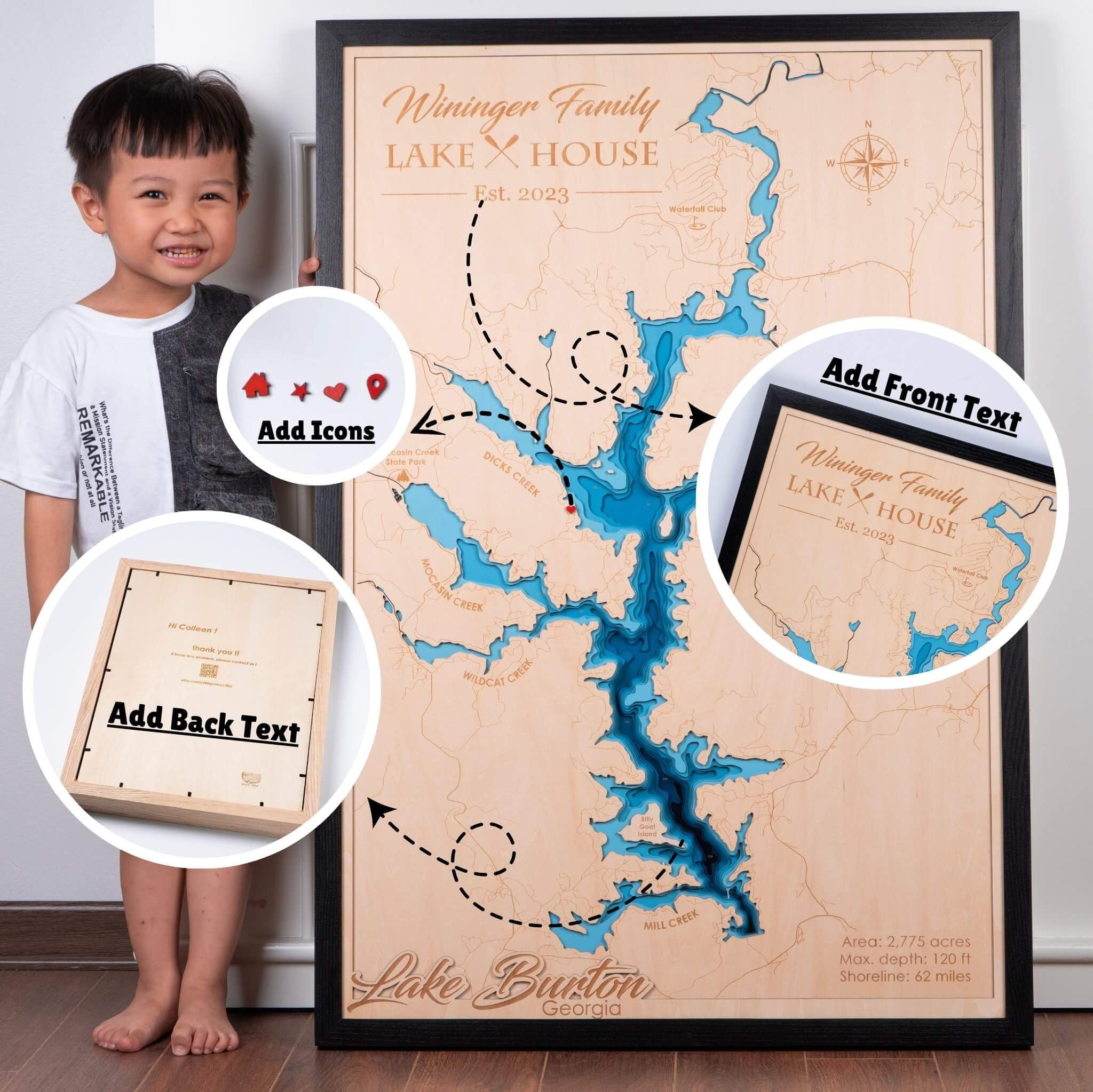 Cabin lake map decor by Moc Tho
