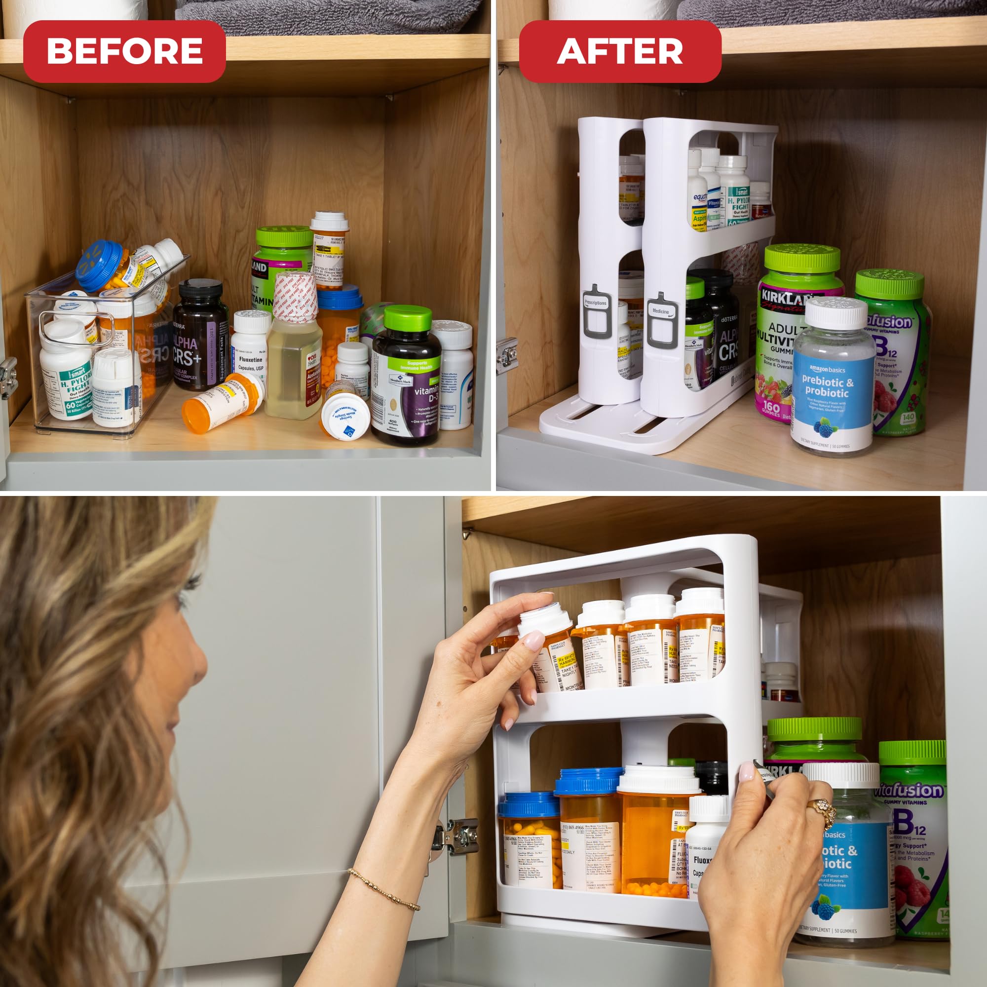 No assembly required for quick cabinet setup