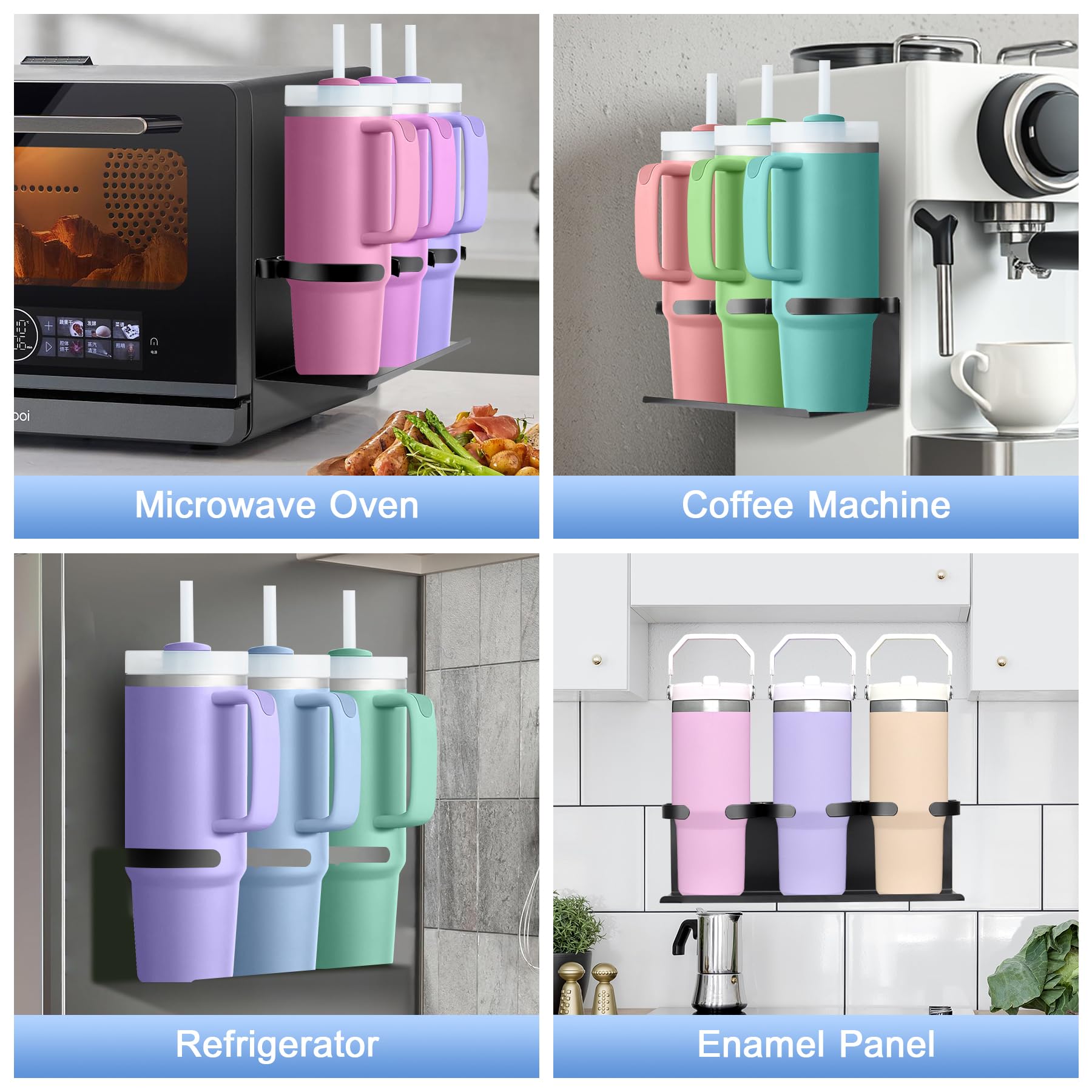two cup holders and lid storage container included in package